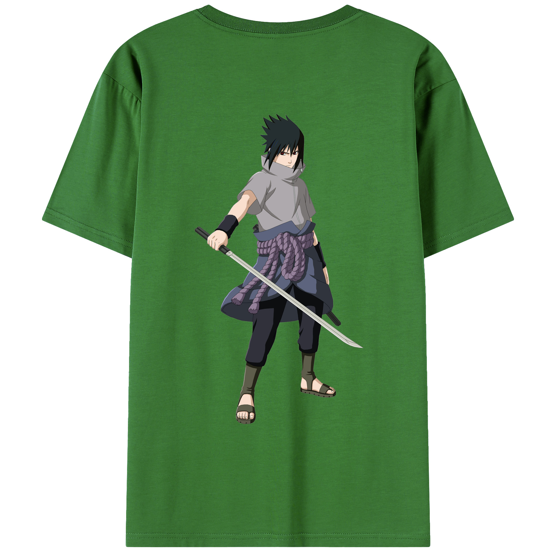 （画像用） NARUTO -ナルト- うちは サスケ Uchiha Sasuke レディース半袖Tシャツ(バックプリント)